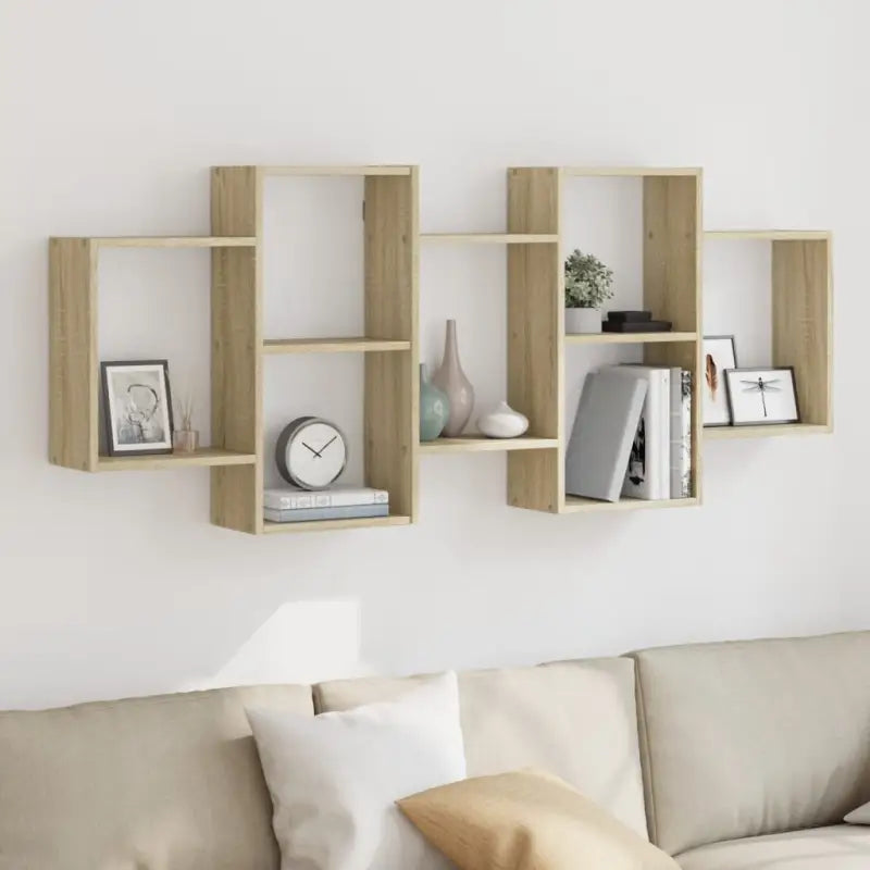 Zwevende schap van bewerkt hout voor maximale ruimtegebruik in huis - Sonoma eiken / 159 x 18 x 65 cm / 1 - Wandplanken