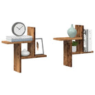 Zwevende schappen van bewerkt hout voor een stijlvolle muuropslag - Oud hout / 38 x 12 x 38 cm / 1 - Wandplanken