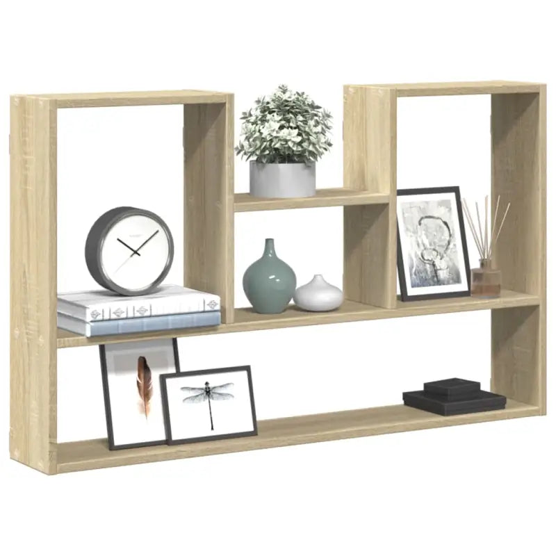 Zwevende schappen van bewerkt hout voor optimale ruimtegebruik - Sonoma eiken / 1 - Wandplanken